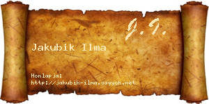 Jakubik Ilma névjegykártya
